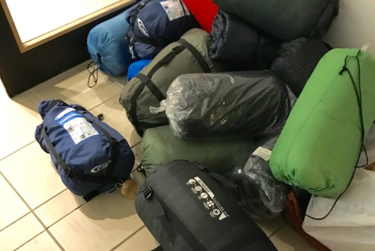 sleeping bags donations