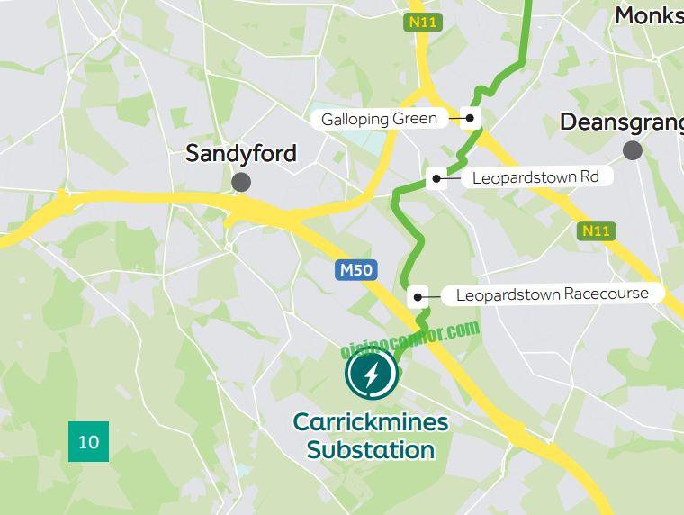 Powering Up Dublin plans for around Leopardstown Sandyford Carrickmines Ballyogan