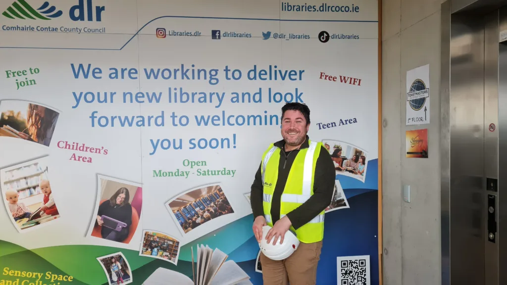 Councillor Oisin O'Connor at the new Ballyogan Library