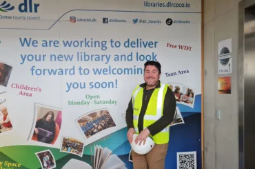 Councillor Oisin O'Connor at the new Ballyogan Library
