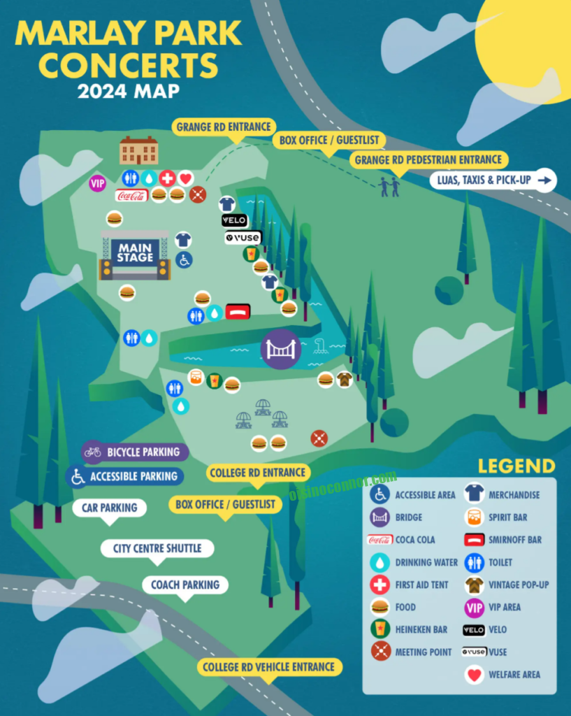 Marlay Park concerts 2024 map