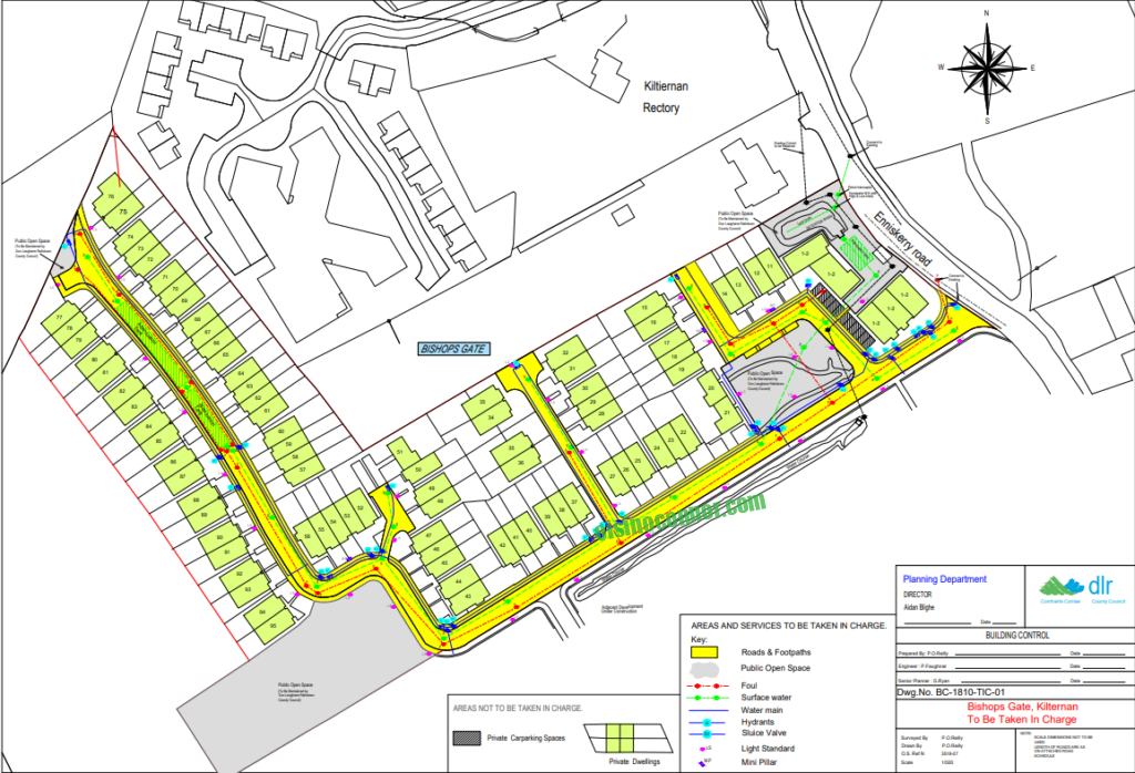 Bishops Gate Taking in Charge map