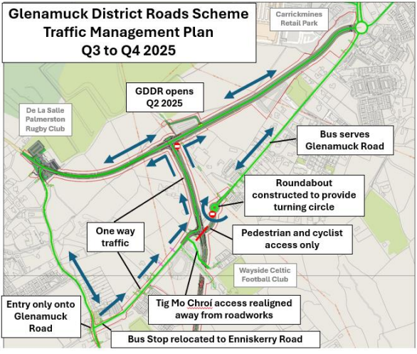 July to December 2025 Glenamuck District Roads Scheme traffic management