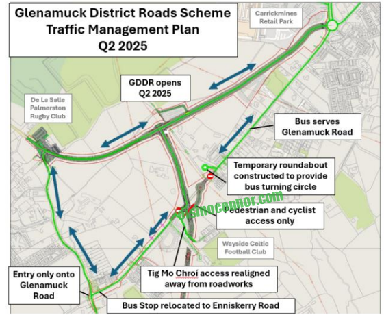 Glenamuck Road and Kilternan traffic management June 2025